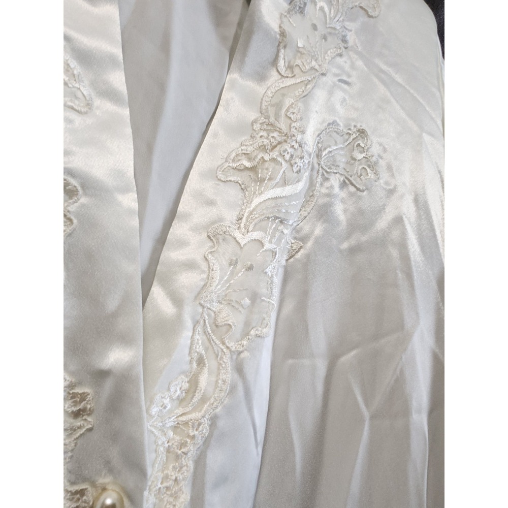 Vintage California Dynasty Robe Nightgown Shoulder Pads Size Large - Picture 4 of 7